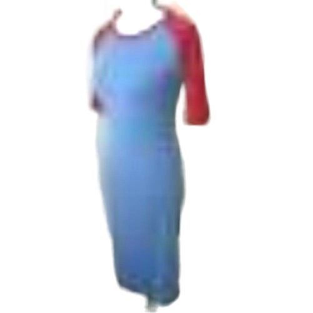 Lula Roe Shirt Dress Julia Grey Red Size XS - Picture 3 of 6